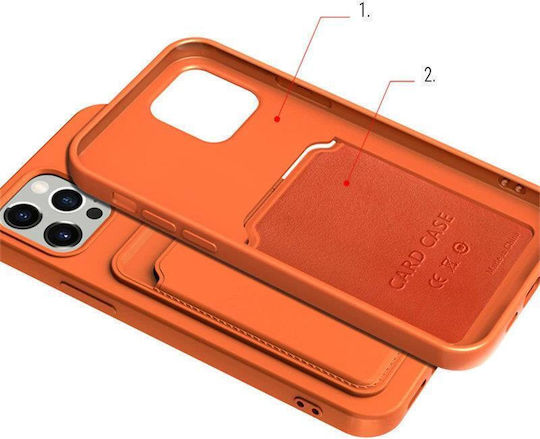 Hurtel Card Umschlag Rückseite Silikon mit Kartenhalter Rosa (Samsung Galaxy A73)
