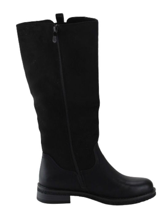 Alta Moda Suede Women's Boots with Zipper Black