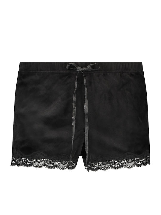 Hunkemöller Șort Pijamale pentru Femei Black Scallop