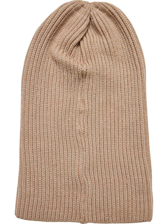 Knitted Beanie Cap Beige