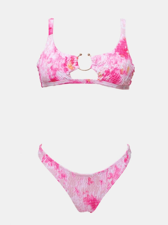 Set Bikini Τριγωνάκι Ροζ