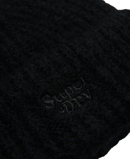 Beanie Unisex Căciulă cu Tricotaj Rib în culoarea Negru