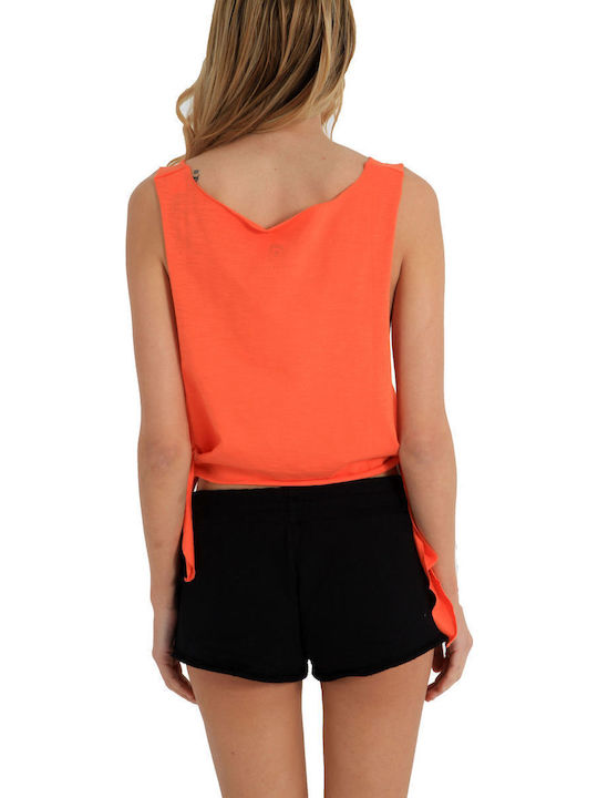 Women's Blouse Cotton with Straps Polka Dot Coral