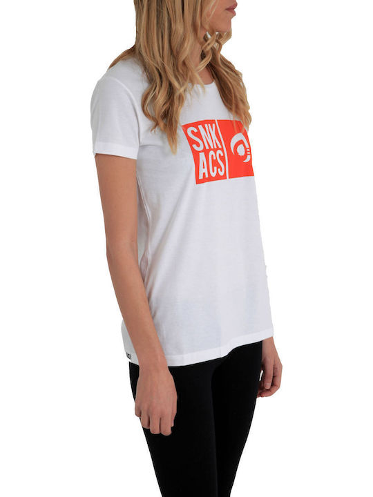 Γυναικείο T-shirt Πουά Άσπρο