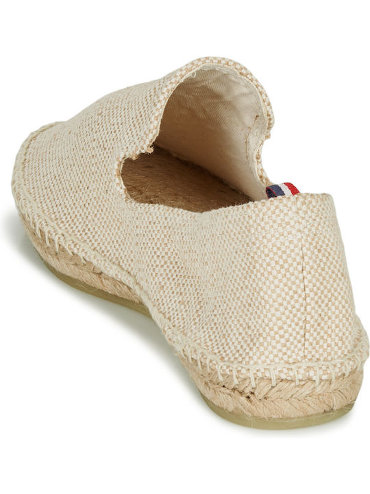 Fabric Men's Espadrilles in Beige Color