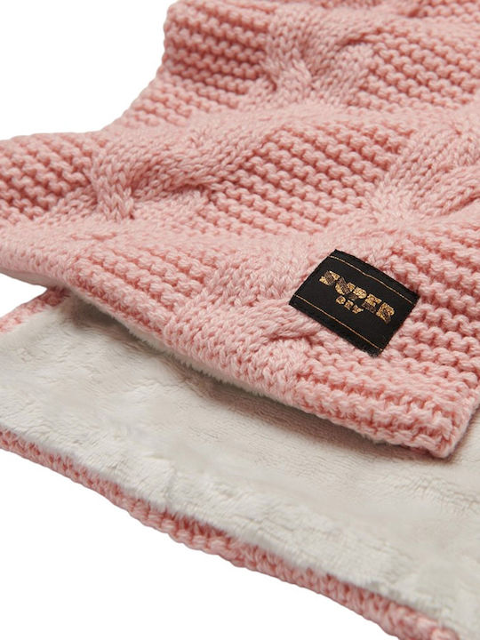 Superdry Cable Women's Knitted Scarf Pink