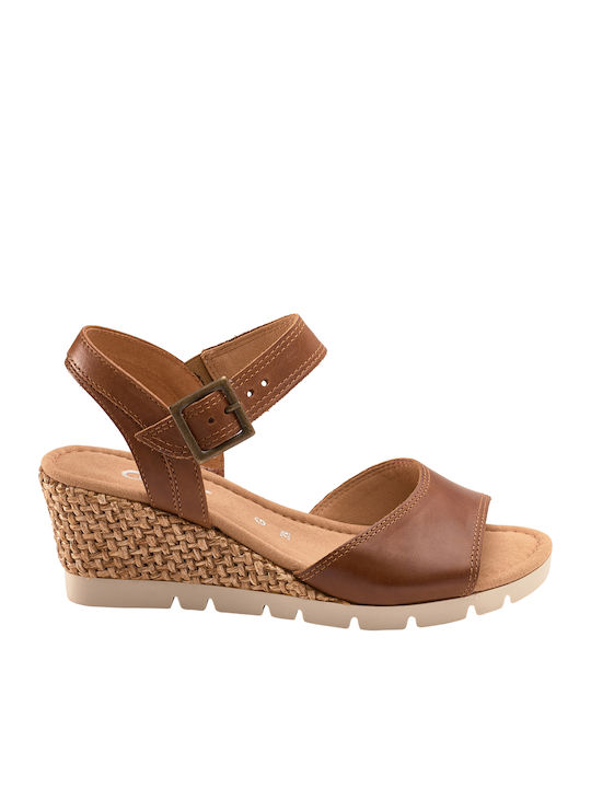Anatomic Women's Leather Ankle Strap Platforms Brown