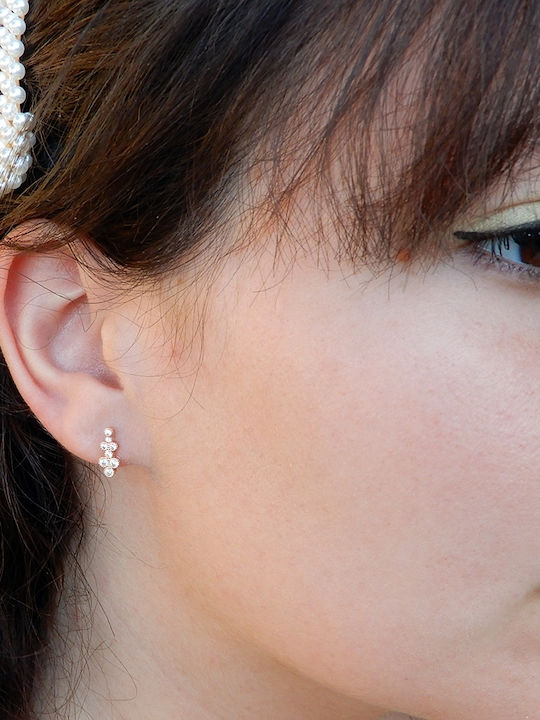 Art d or Earrings made of Pink Gold with Stones