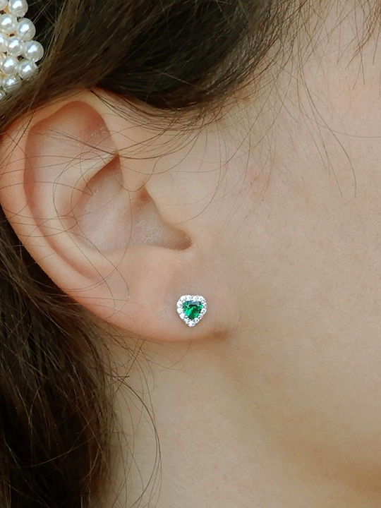 Art d or Earrings made of White Gold with Stones