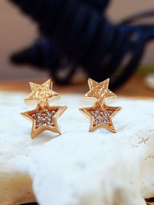 Art d or Earrings made of Pink Gold with Stones