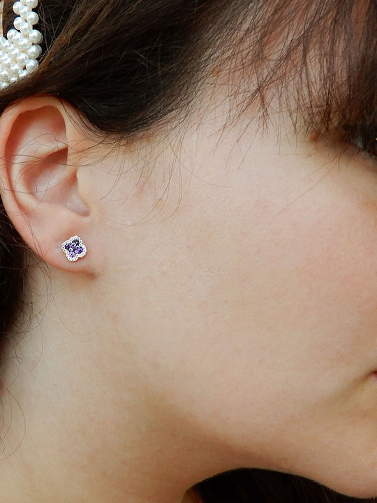 Art d or Earrings made of White Gold with Stones