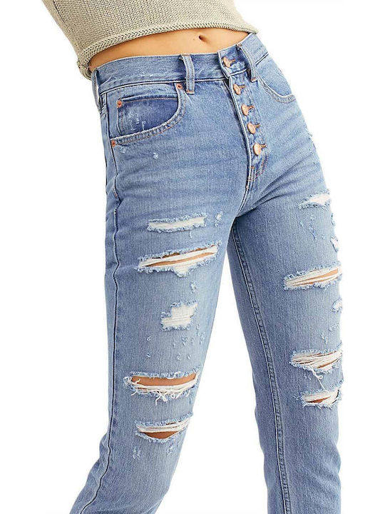 Γυναικείο Jean Παντελόνι με Σκισίματα σε Skinny Εφαρμογή