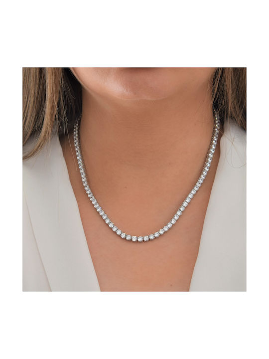 Necklace from Silver with Zircon