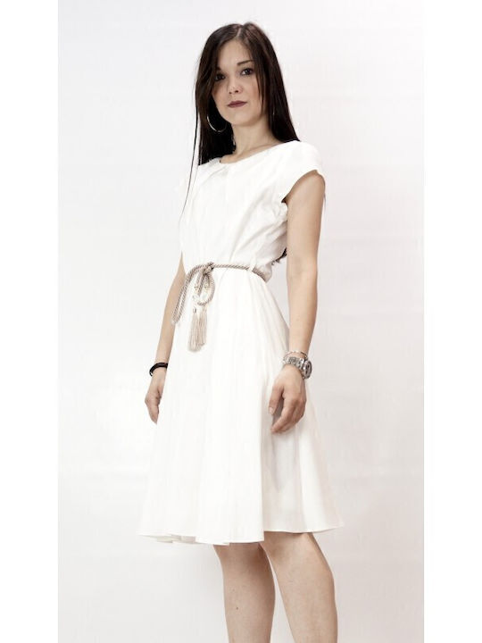 Καλοκαιρινό Mini Φόρεμα Λευκό