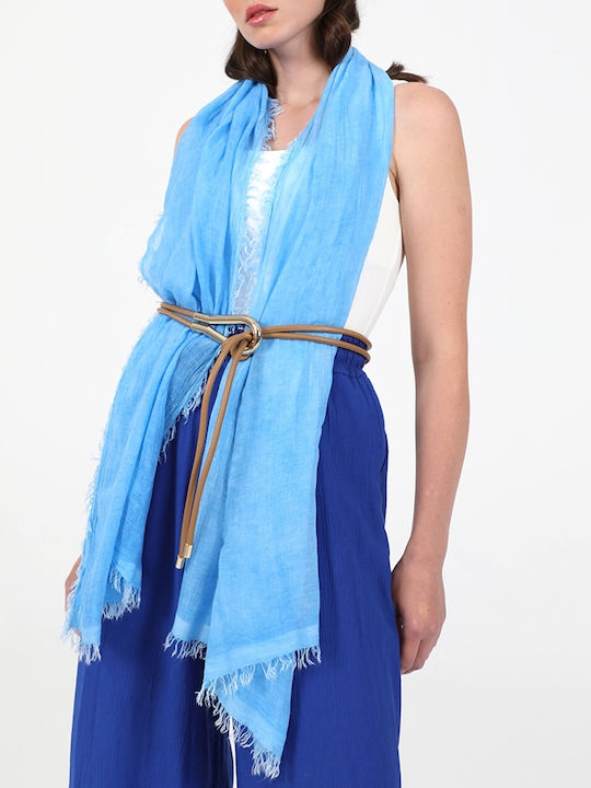 Folli Follie Women's Mătase Scarf Blue