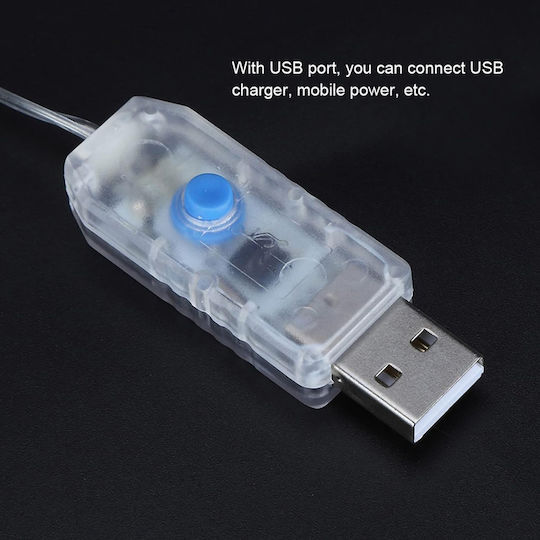 Lichterketten LED 3m. x 300cm Warmes Weiß USB Typ Vorhang 1Stück