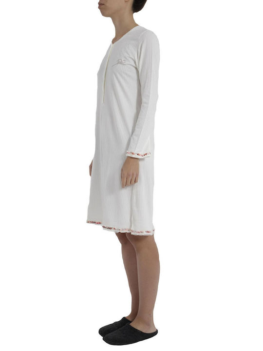 Tata Italia Winter Cotton Women's Nightdress MUGHETTO 1728-MUGHETTO