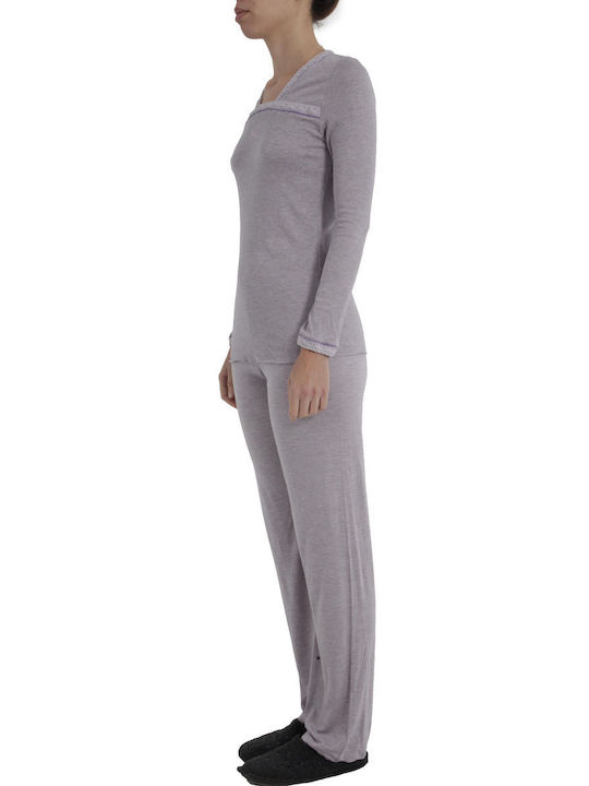 Tata Italia Winter Damen Pyjama-Set Gray