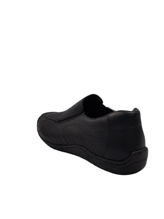 Rieker Leather Women's Moccasins in Black Color