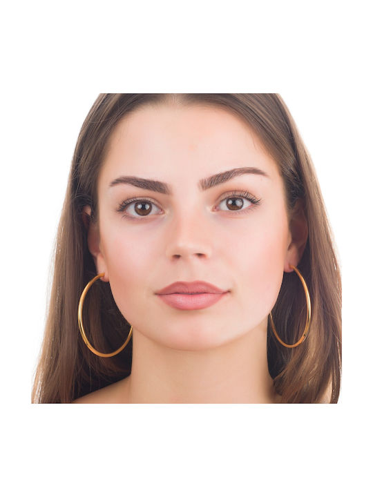 Verorama Earrings Hoops made of Silver Gold Plated