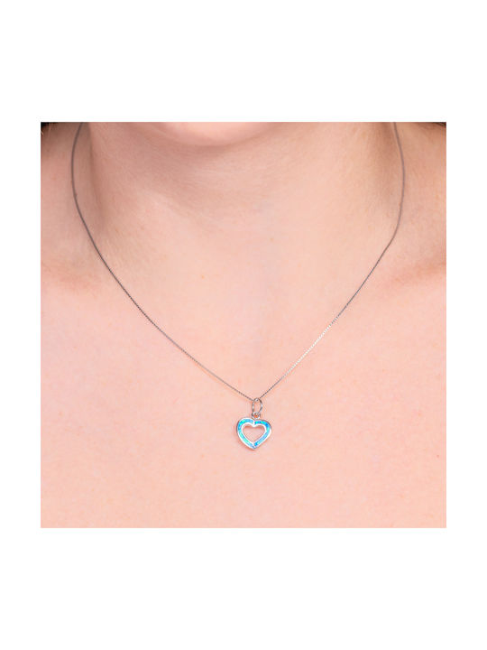 Necklace with design Heart from Silver