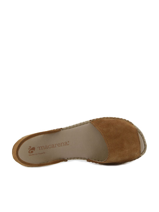 Macarena Women's Flat Sandals in Brown Color