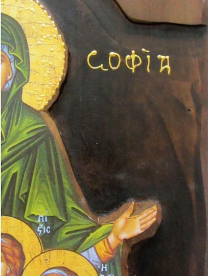IconsGR Εικόνα Света София Дърво 52x28см.