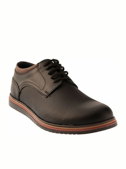 Leder Herren Freizeitschuhe Schwarz