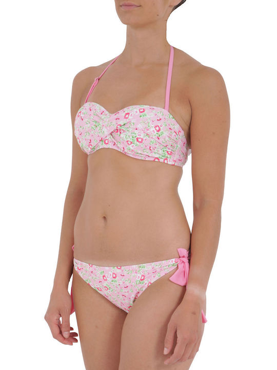 Violetta Set Bikini cu Umplutură Floral Alb