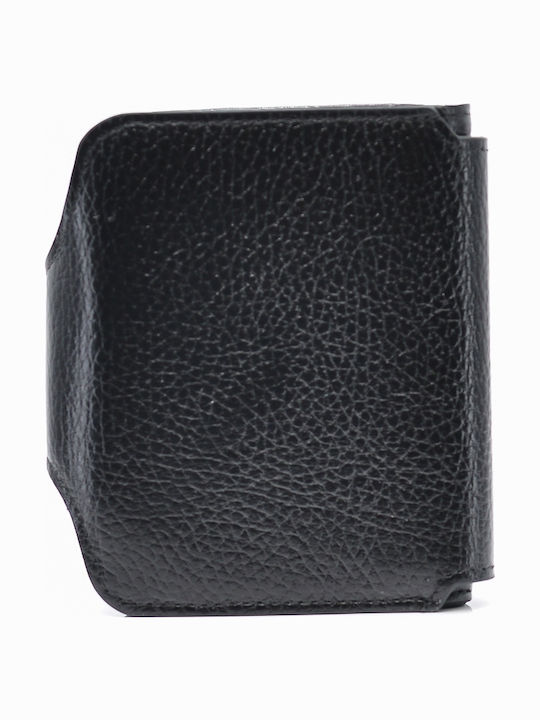 Leather Men's Wallet Coins Black