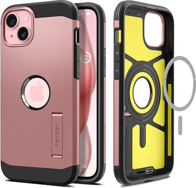 Spigen Tough Armor MagFit Back Cover Πλαστικό Ανθεκτική Rose Gold (iPhone 15)