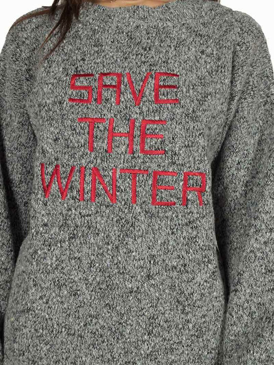 Women's Long Sleeve Sweater Gray