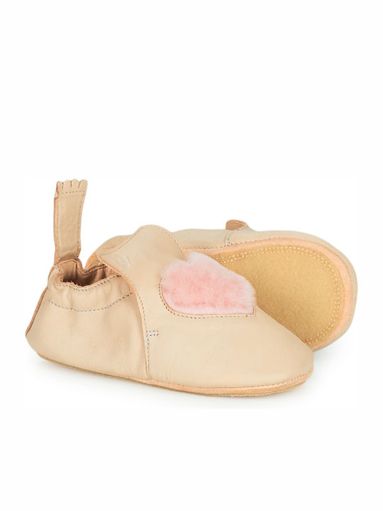 Easy Peasy Baby Slippers Beige Blublu Coeur