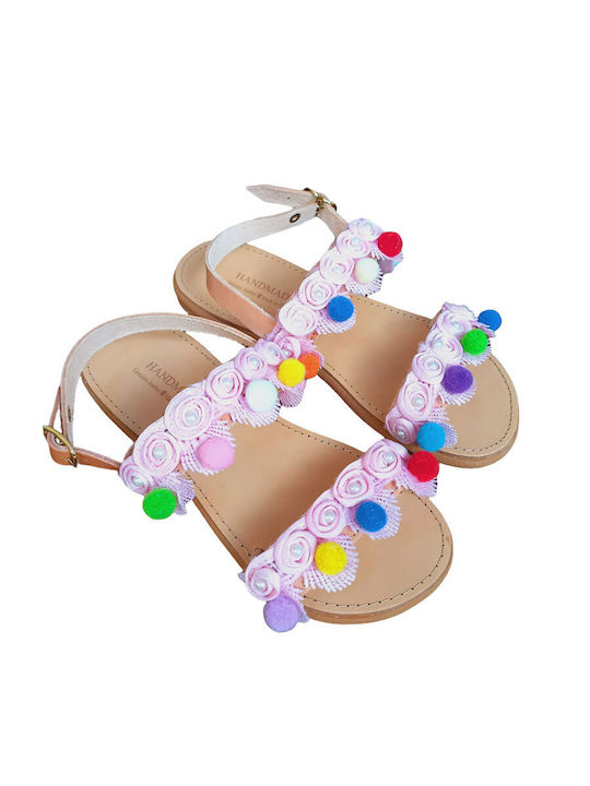 Fashion Beads Kids' Sandals Pink