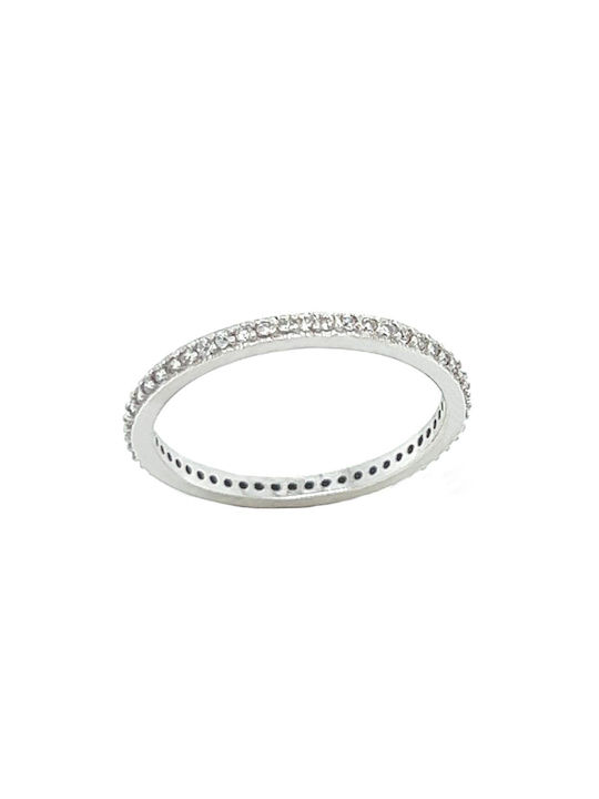 Xryseio Women's Silver Eternity Ring with Zircon