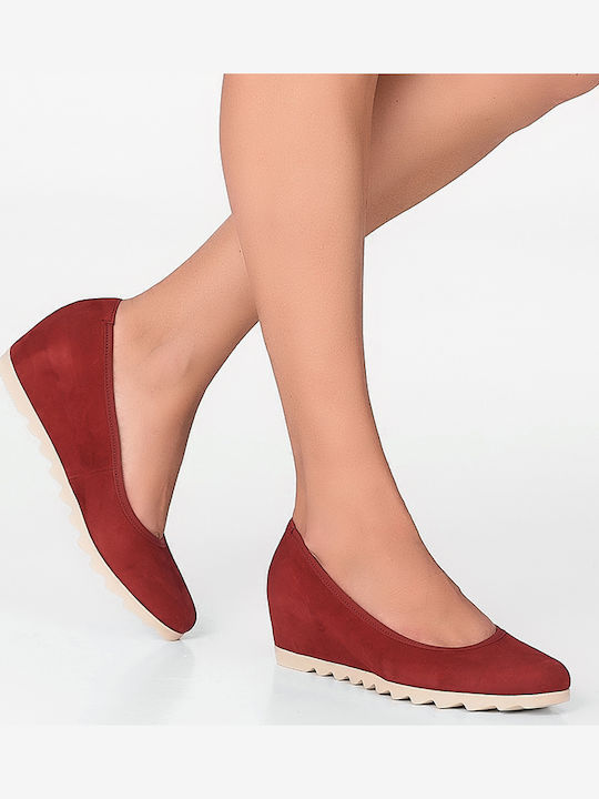 Damen Ballerinas in Rot Farbe
