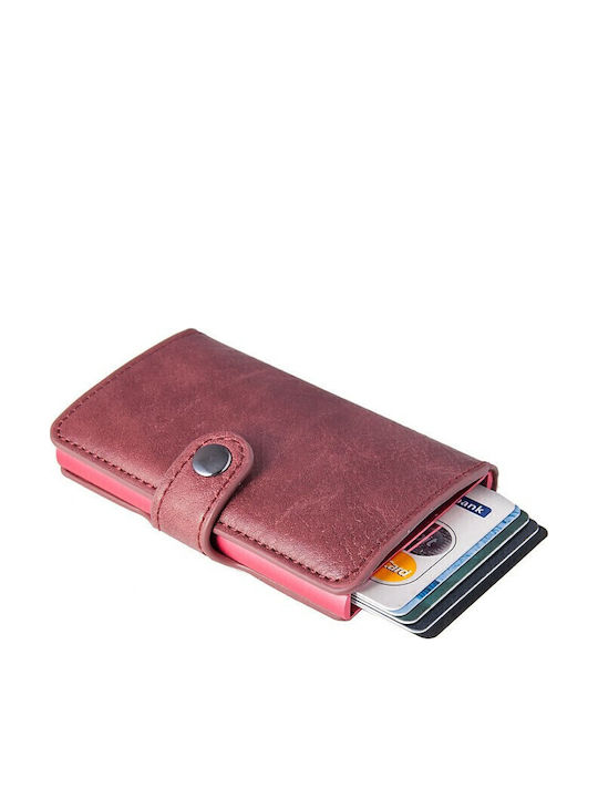 Men's Wallet Cards with RFID Burgundy