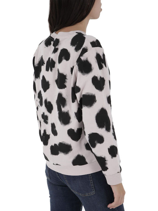 Γυναικεία Μπλούζα Βαμβακερή Μακρυμάνικη Animal Print Μαύρη