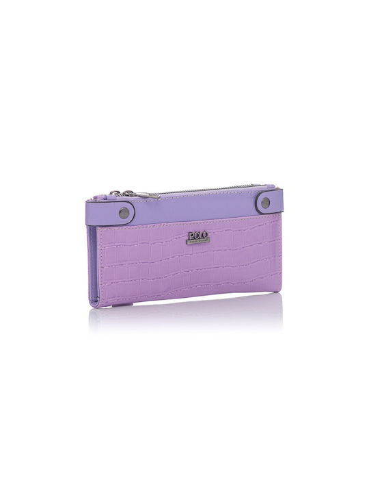 David Polo Large Women's Wallet Cards Lilac