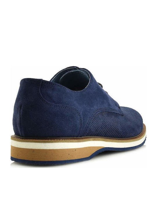 Men's Leather Casual Shoes Blue