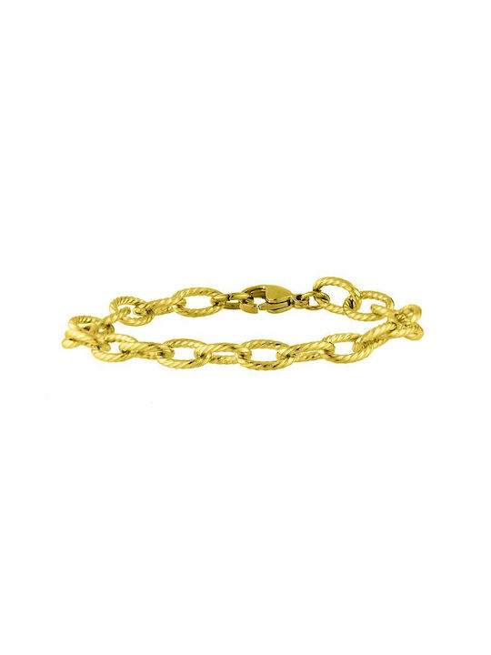 Amor Amor Women's Gold Plated Stainless Steel Hand Chain Yellow 20cm