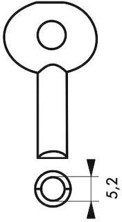 Thirard Door Key Lock Silver 1pcs
