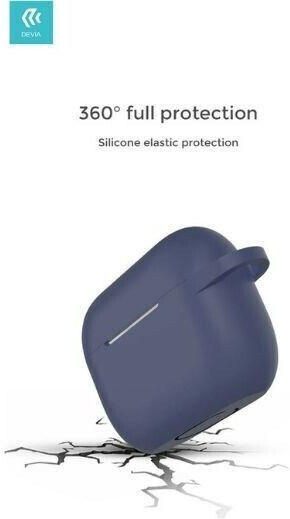 Devia Θήκη Σιλικόνης με Γάντζο σε Ροζ χρώμα για Apple AirPods 3