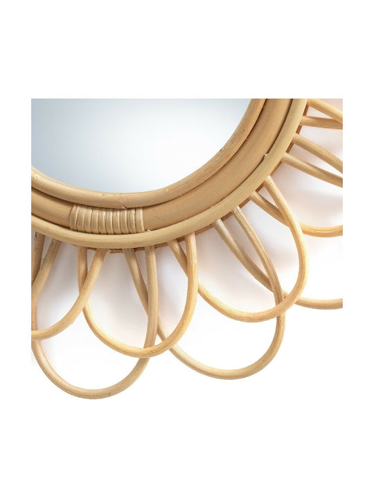 La Redoute Interieurs Oglindă de Perete cu Bej Ramă din Rattan Diametru 45cm 1buc