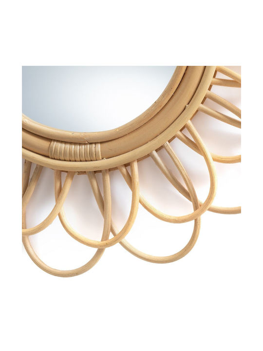 La Redoute Interieurs Oglindă de Perete cu Bej Ramă din Rattan Diametru 45cm 1buc