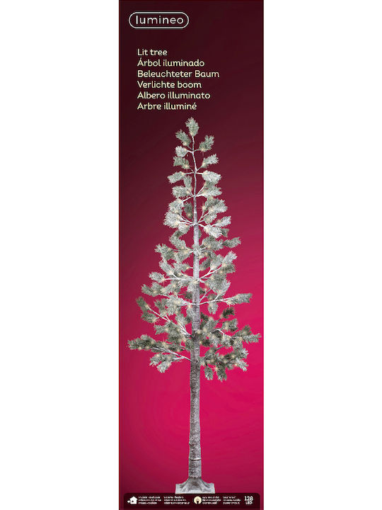 Χριστουγεννιάτικο Δέντρο Snowy Pine 240εκ. με Φωτισμό LED Λευκό