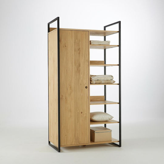Hiba Μονόφυλλη Ντουλάπα 100x58x193cm Hiba Μονόφυλλη Ντουλάπα 100x58x193cm