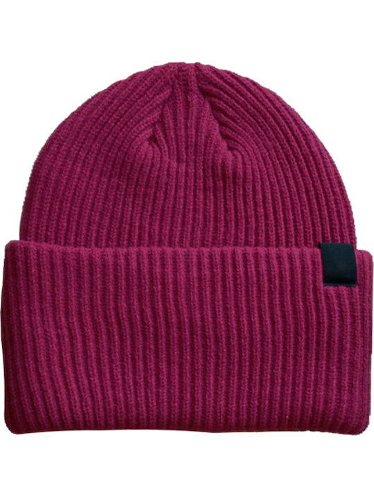 Gift-Me Knitted Beanie Cap Fuchsia