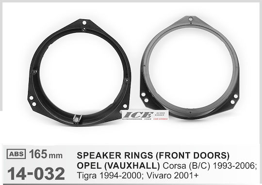 Speaker Ring Car Front Opel Astra 2pcs