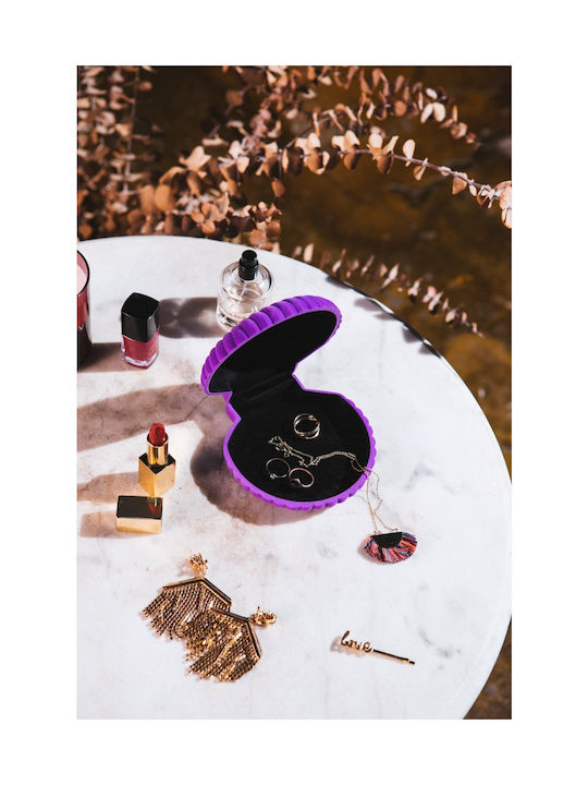 DOIY Jewellery Box Velvet Purple 12.6x12.8x5cm